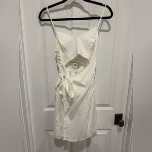 Brand new. Express White Wrap Cut Out Dress